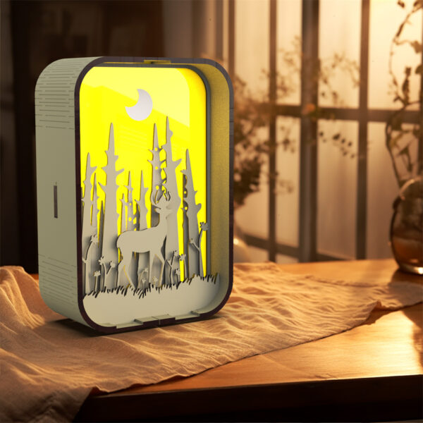 Woodcarving Light Creative Gift Minimalist Bedside Night Light Decoration Desktop Decoration Birthday Gift - Image 5