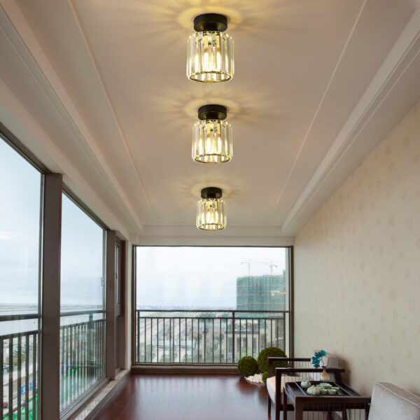 Home Entrance Ceiling Net Red Crystal Aisle Light - Image 8