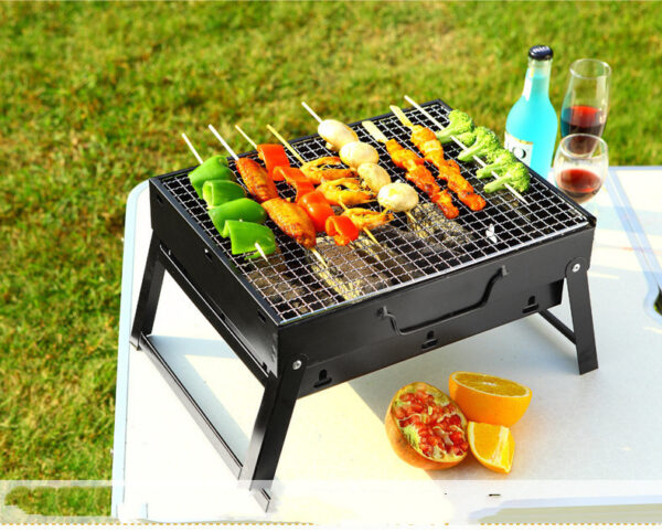 Barbecue Large Outdoor Barbecue Portable Charcoal Grill BBQ Barbecue Folding Barbecue Grill - Image 4