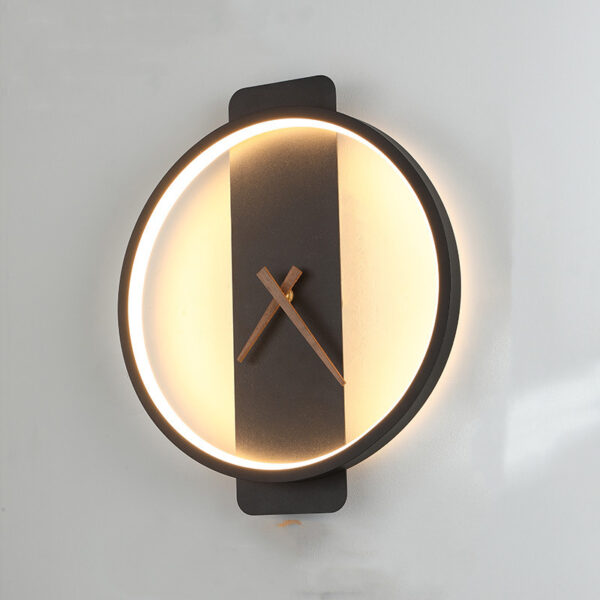 Nordic Wall Lamp Bedroom Bedside Lamp Clock Modeling Lamp - Image 3