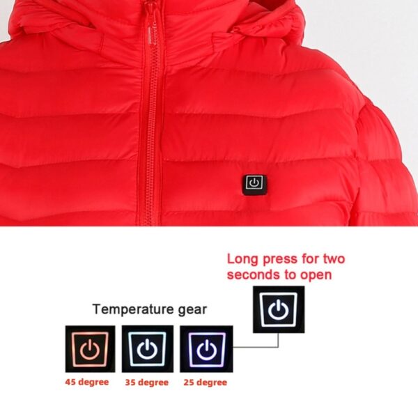 New Heated Jacket Coat USB Electric Jacket Cotton Coat Heater Thermal Clothing Heating Vest Men's Clothes Winter - Image 4