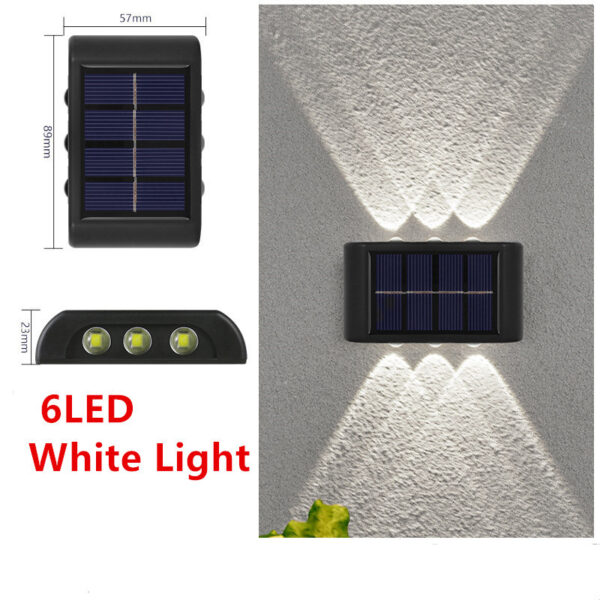 Solar Outdoor Garden Light Up And Down Glowing Atmosphere Wall Lamp Courtyard Street Landscape Garden Decorative Light - Image 2