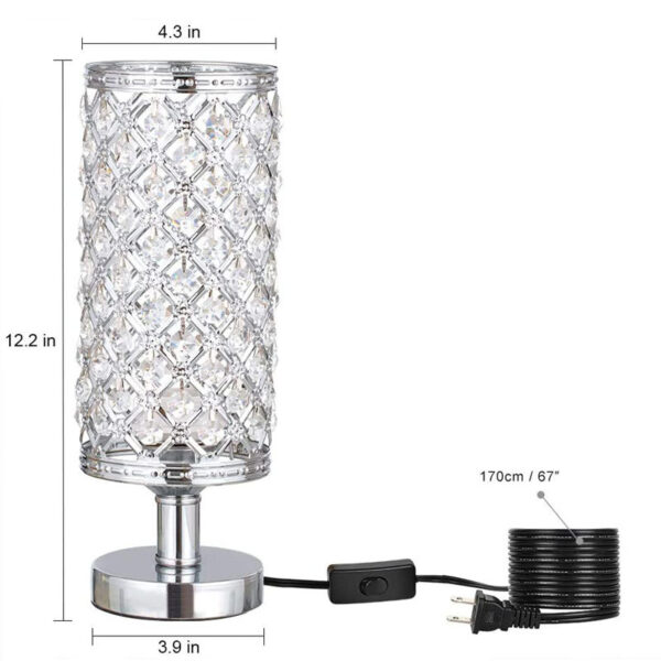 New Modern Crystal Table Lamp With Stylish Personality And Warm Bedside Decoration For Bedroom And Living Room - Image 2