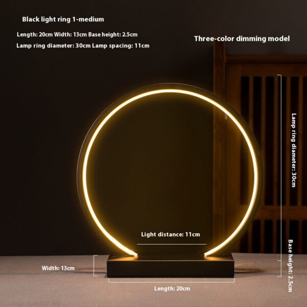 New Chinese Style Creative Zen Decoration Home Backflow Incense Living Room LED Lamp Ring - Image 8