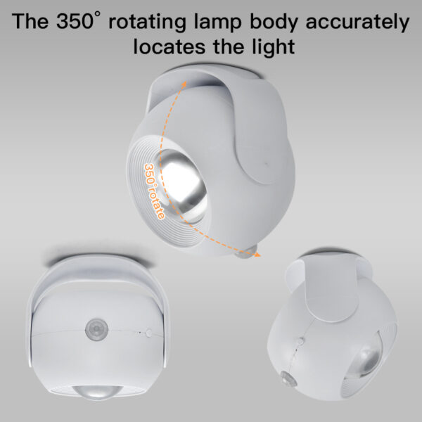 Adjustable Angle Human Sensing Light, Wireless Sunset Light, Indoor Spotlight, Corridor, Living Room Wall Light, Rechargeable And Installed Dry Battery - Image 6