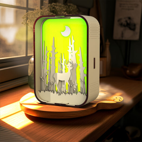 Woodcarving Light Creative Gift Minimalist Bedside Night Light Decoration Desktop Decoration Birthday Gift - Image 2
