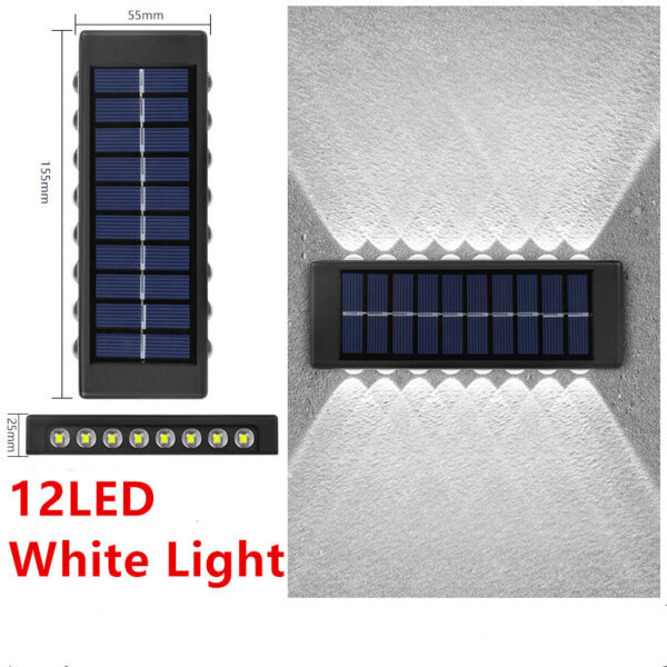 Solar Outdoor Garden Light Up And Down Glowing Atmosphere Wall Lamp Courtyard Street Landscape Garden Decorative Light - Image 3