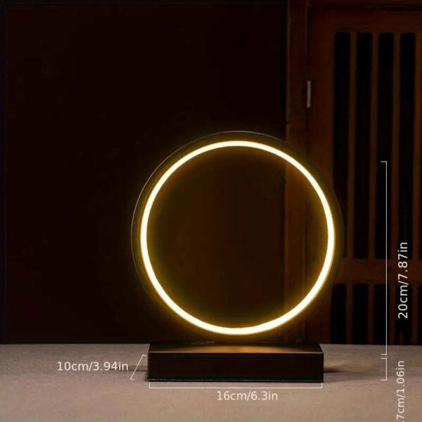 New Chinese Style Creative Zen Decoration Home Backflow Incense Living Room LED Lamp Ring - Image 2