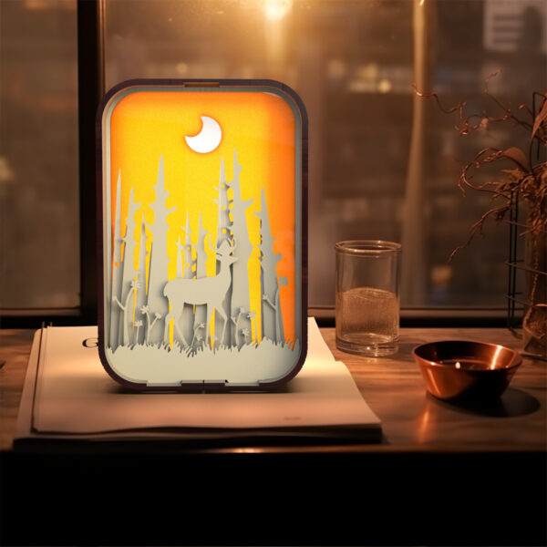 Woodcarving Light Creative Gift Minimalist Bedside Night Light Decoration Desktop Decoration Birthday Gift - Image 7