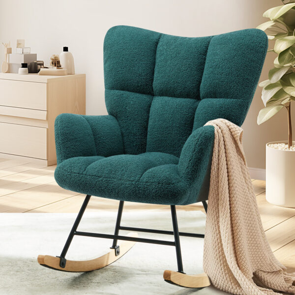 Teddy Fabric Gliding Rocking Chair - Image 10