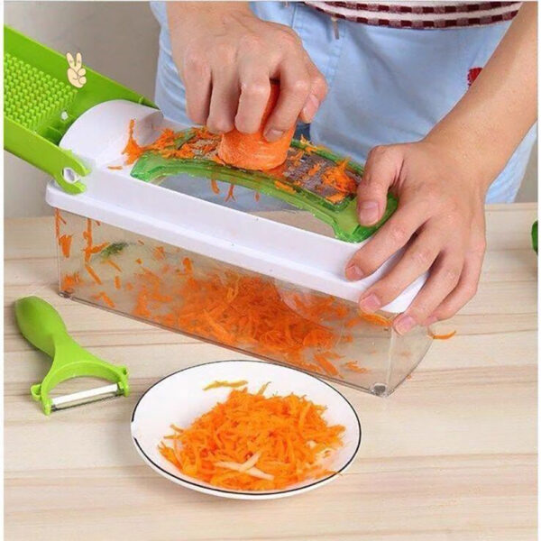 12pcs Multifunctional Vegetable Chopper Handle Food Grate Food Chopper Vegetable Slicer Dicer Cut Kitchen Gadgets - Image 4