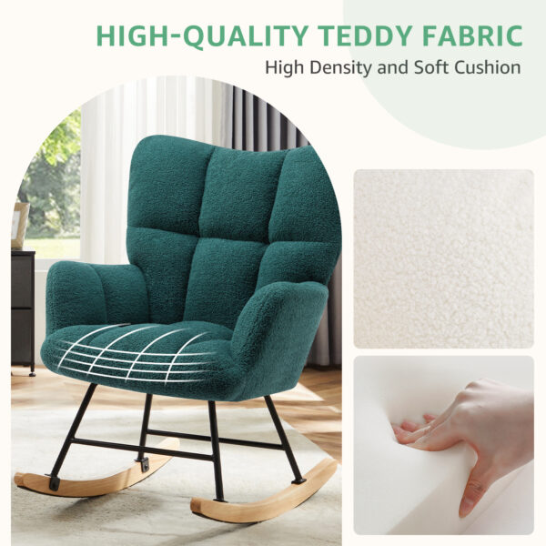 Teddy Fabric Gliding Rocking Chair - Image 2