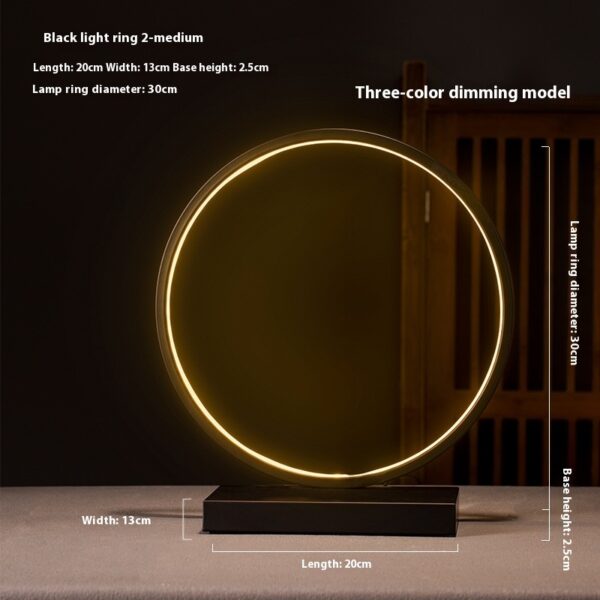 New Chinese Style Creative Zen Decoration Home Backflow Incense Living Room LED Lamp Ring - Image 4