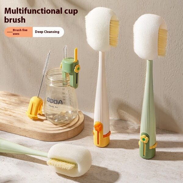 Multi-purpose Five-in-one Cup Washing Device Household Multifunctional Cup Brush Water Cup Insulation Cup Brush Milk Bottle Kitchen Gadgets - Image 2